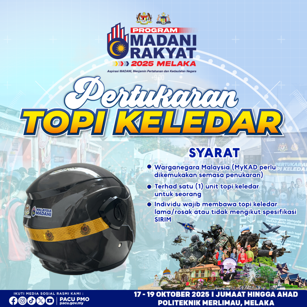 Eposter Pertukaran topi keledar MELAKA 2025 bru