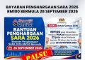 MoF nafi Bayaran Penghargaan SARA bernilai RM100 pada hujung September